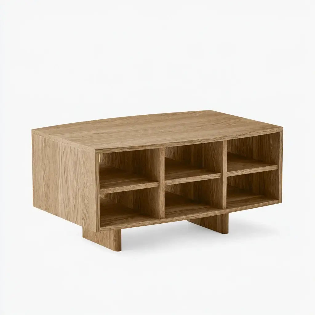 Estantería horizontal con compartimentos abiertos - beige
