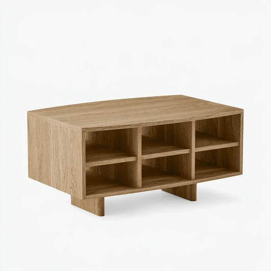 Estantería horizontal con compartimentos abiertos - beige